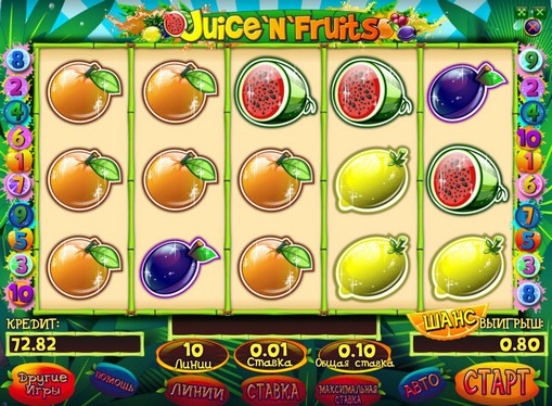 Bonus combination of slot Juice and Fruits