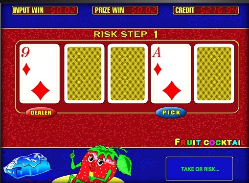 Doubling game of slot Fruit Cocktail