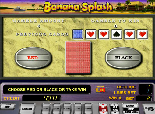 Doubling game of slot Banana Splash
