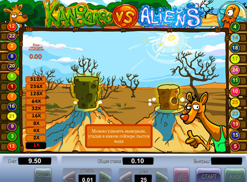 Doubling game of slot Kangaroo vs Aliens
