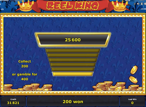 Doubling game of slot Reel King
