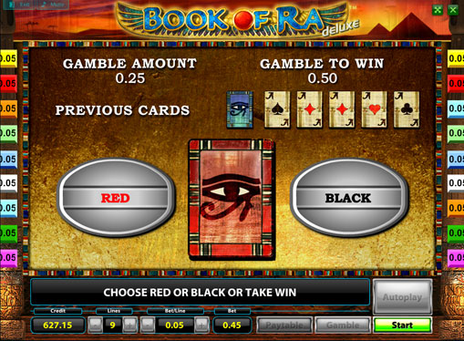 Doubling game of slot Book of Ra Deluxe