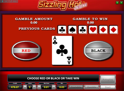 Doubling game of slot Sizzling Hot Deluxe