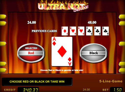 Doubling game of slot Ultra Hot Deluxe