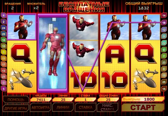 Free spins of slot Iron Man