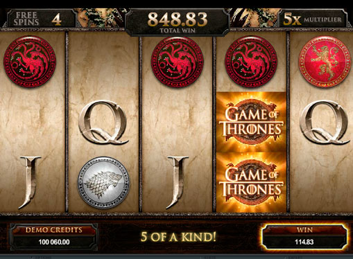 Slot Machine Game of Thrones for real money