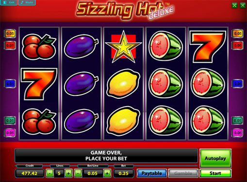 The reels of slot Sizzling Hot Deluxe