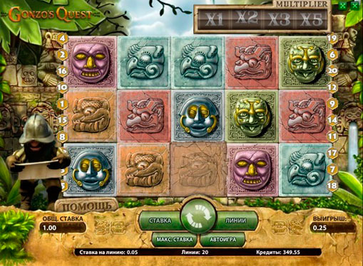 The reels of slot Gonzos Quest