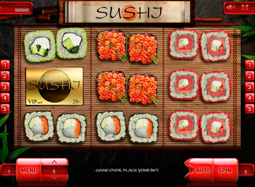 Reels of the game machine Sushi