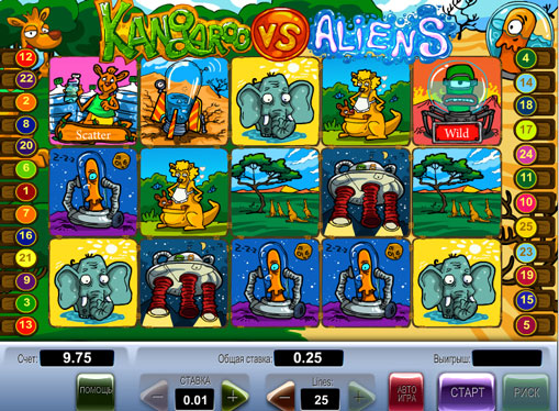 Kangaroo vs Aliens Play the slot online for money