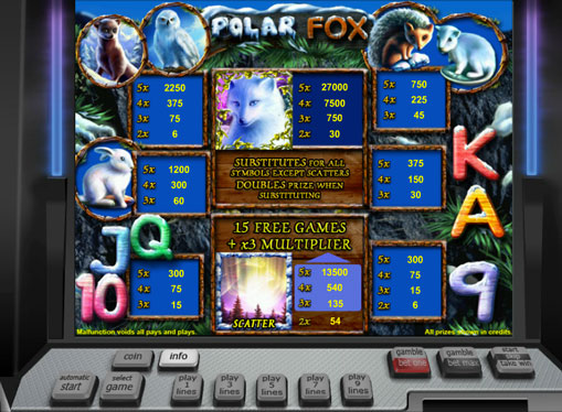 The signs of slot Polar Fox